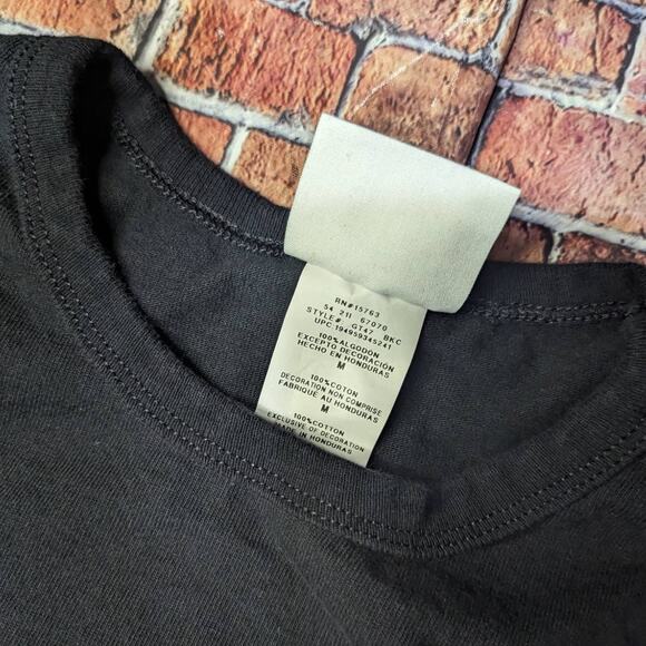 Champion Black/Yellow Script Long Sleeve Tee Size M - Picture 6 of 6